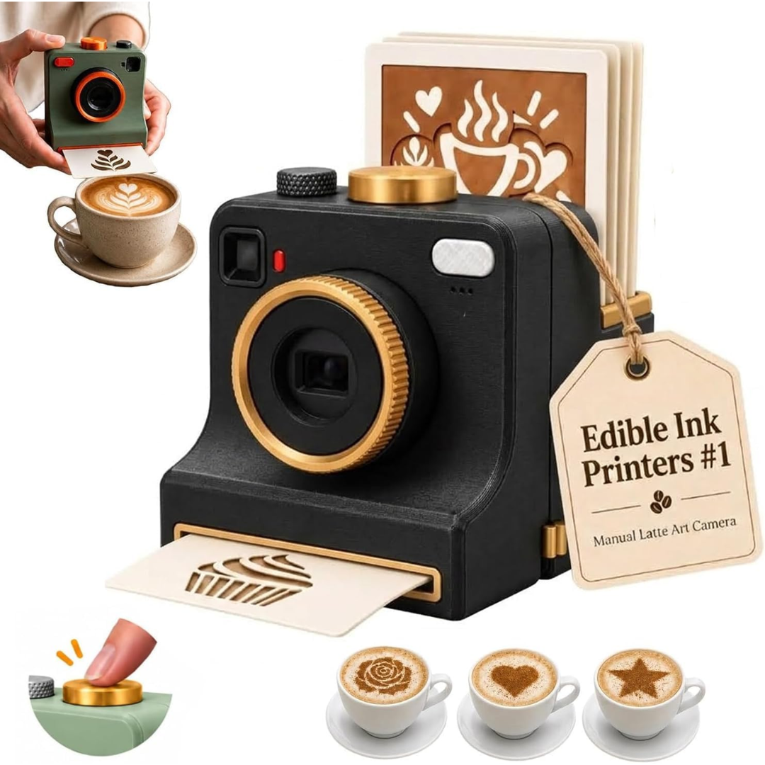 Cámara de arte latte impresa en 3D