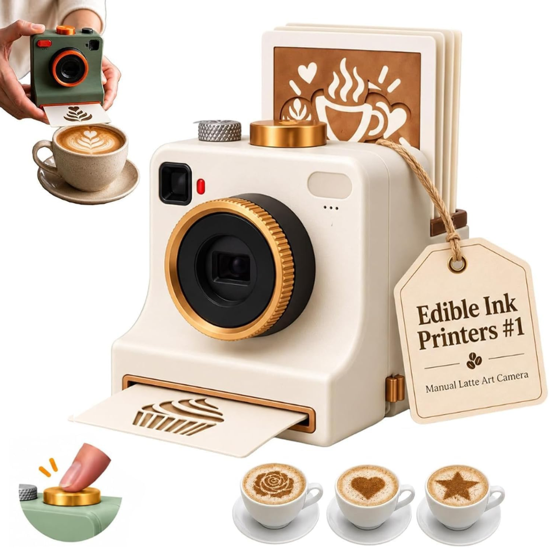 Cámara de arte latte impresa en 3D