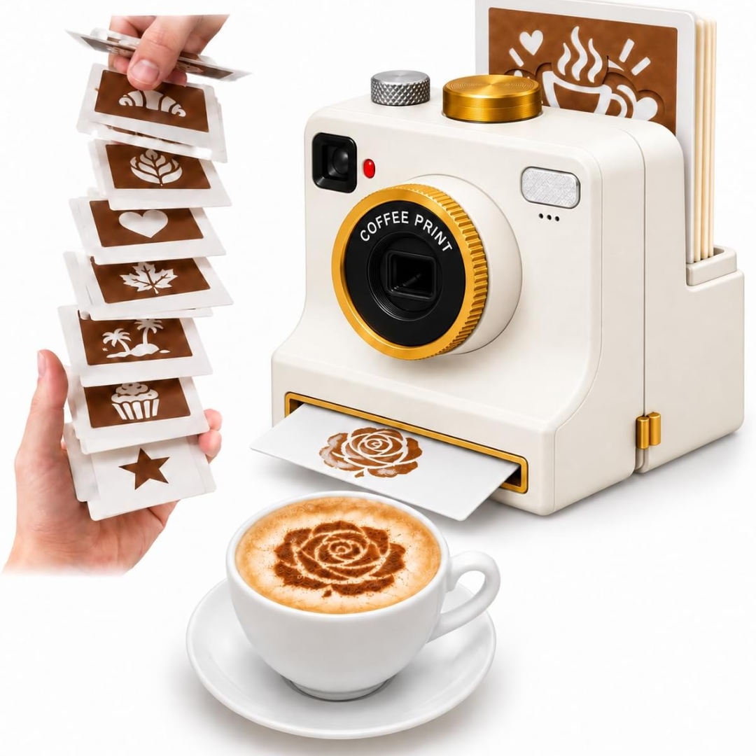 Cámara de arte latte impresa en 3D