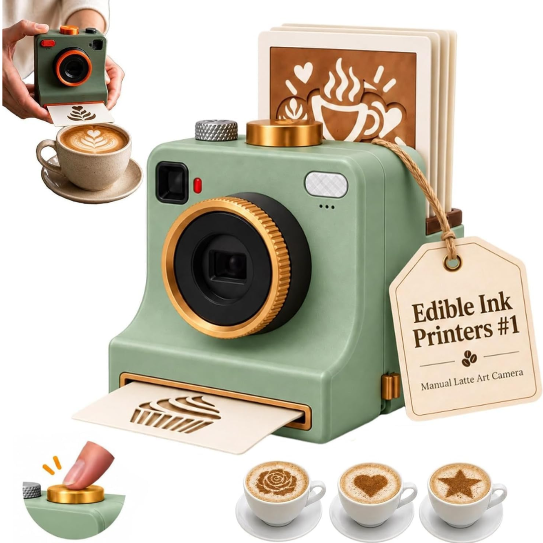 Cámara de arte latte impresa en 3D