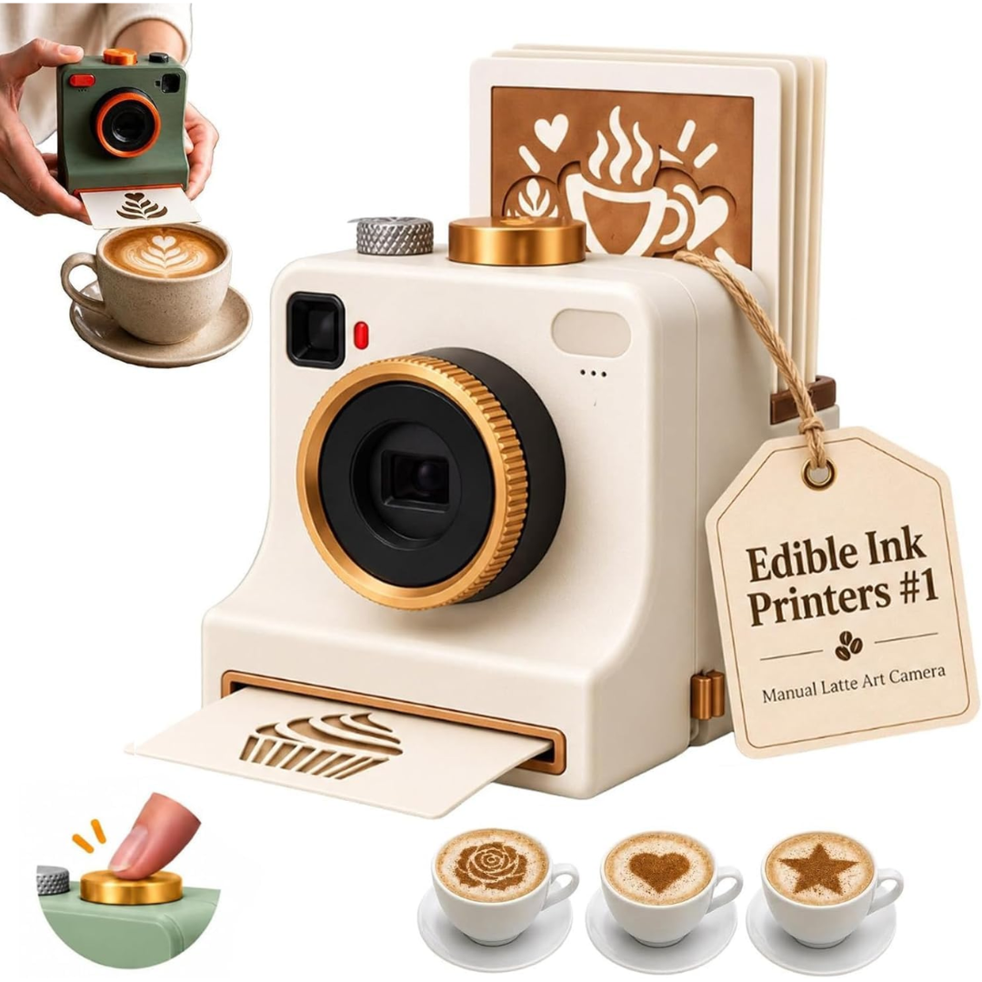 Cámara de arte latte impresa en 3D